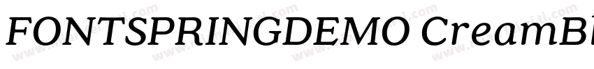 FONTSPRINGDEMO CreamBlackItalic字体转换